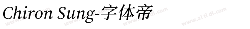 Chiron Sung字体转换